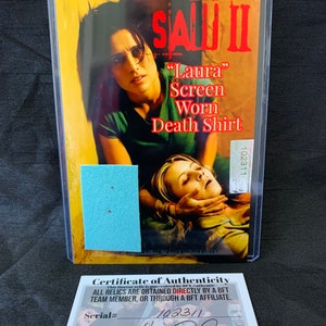 Laura Saw II Screen Worn death Shirt  Horror Prop