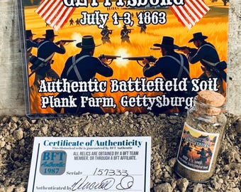 Battle or Gettysburg Civil War Historical Battlefield soil