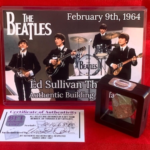 The Beatles First Appearance Ed Sullivan Theatre Building Relic