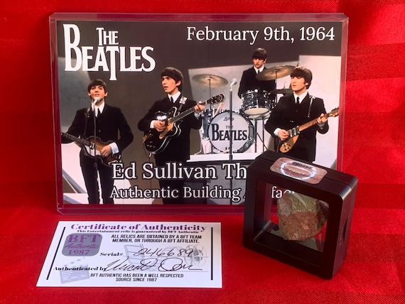 The Beatles First Appearance Ed Sullivan Theatre Building Relic - Etsy