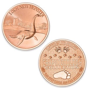 Loch Ness Monster Cryptozoology Collection Copper Round