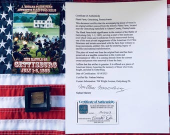 Battle of Gettysburg Authentic Civil War Wood Relic