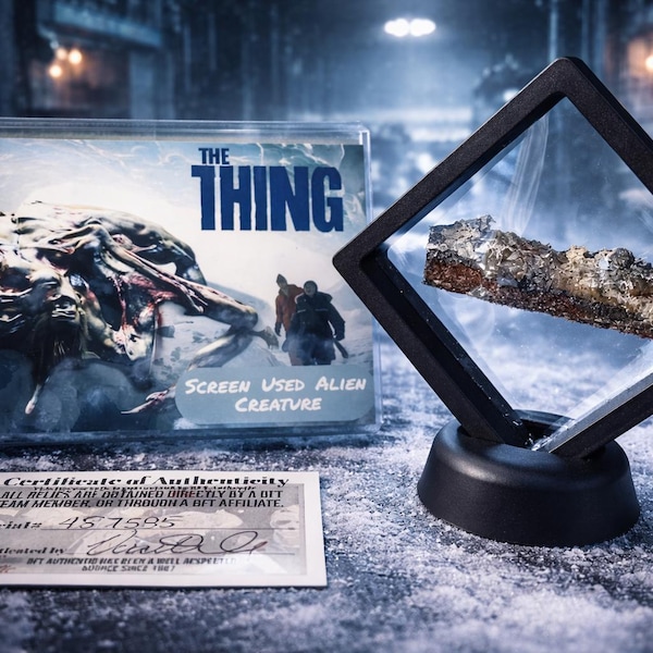 The Thing 2011 Original Screen Used Prop Alien Burnt Body Numbered COA