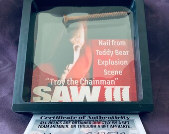 Saw III Screen Troy “The Chainman”  Screen Used Nail