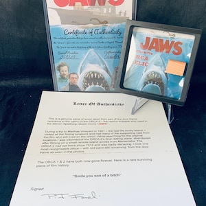 Jaws Original Piece of the ORCA Historical Artifact Original Movie Memorabilia
