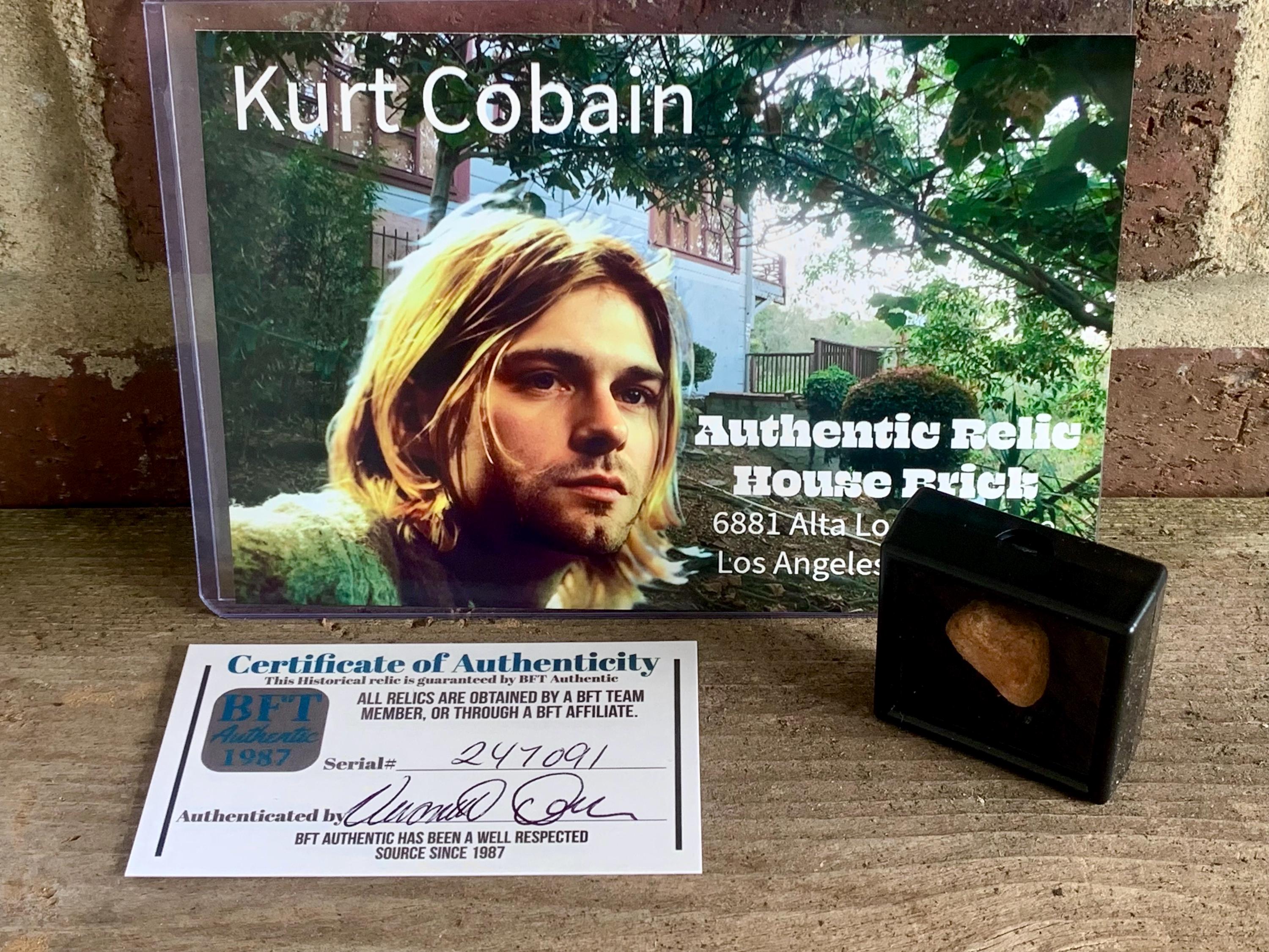 Kurt Cobain Nirvana Authentic House Brick Relic Hollywood Hills