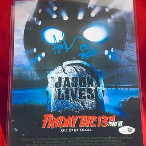 Friday The 13th Ari Lehman Jason Vorhees Signed 8x10 JSA Authentication