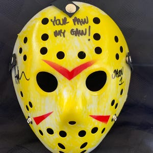 Friday The 13th Ari Lehman Jason Vorhees Signed Hockey Mask “Die Bit@h” JSA Certified