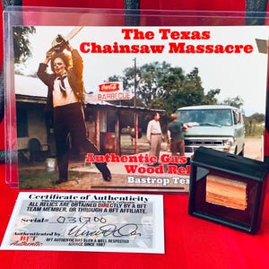 Texas Chainsaw Massacre Leatherface Authentic Gas Station Wood Relic