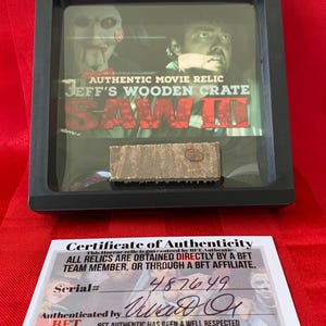 Saw III  Jeff’s Wooden Crate Authentic Movie Screen Used Prop Relic Horror