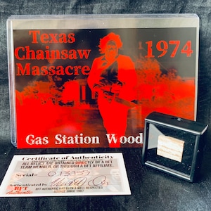 Texas Chainsaw Massacre Authentic Gas Station Wood Relic