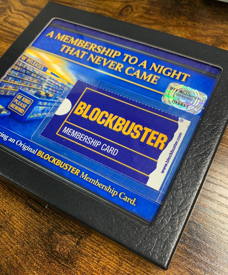 Authentic Blockbuster Membership Card Display – Retro Video Store ...