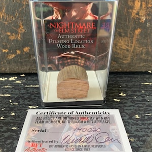 Nightmare on Elm Street Freddy Krueger original filming location Relic in Case with COA
