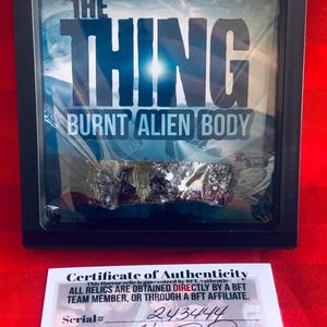 The Thing Authentic Screen Used Burnt Alien Body 2011