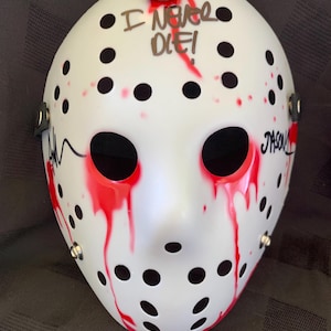 Friday The 13th Ari Lehman Jason Vorhees Signed Hockey Mask “I Never Die” Beckett Certified