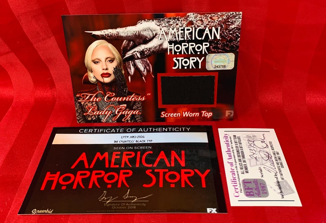 American Horror Story Lady Gaga “the Countess” Screen Worn Shirt Swatch -  Etsy, image size:1080x739