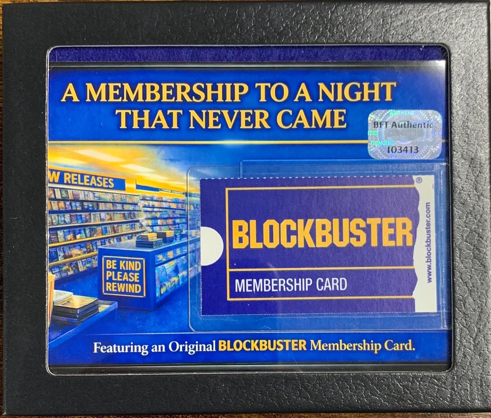 Authentic Blockbuster Membership Card Display – Retro Video Store ...