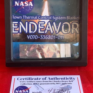 NASA Space Shuttle Endeavor Flown Thermal Control System Blanket Charles Bell Collection