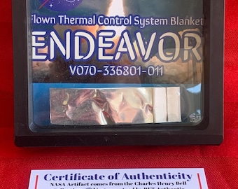 NASA Space Shuttle Endeavor Flown Thermal Control System Blanket Charles Bell Collection