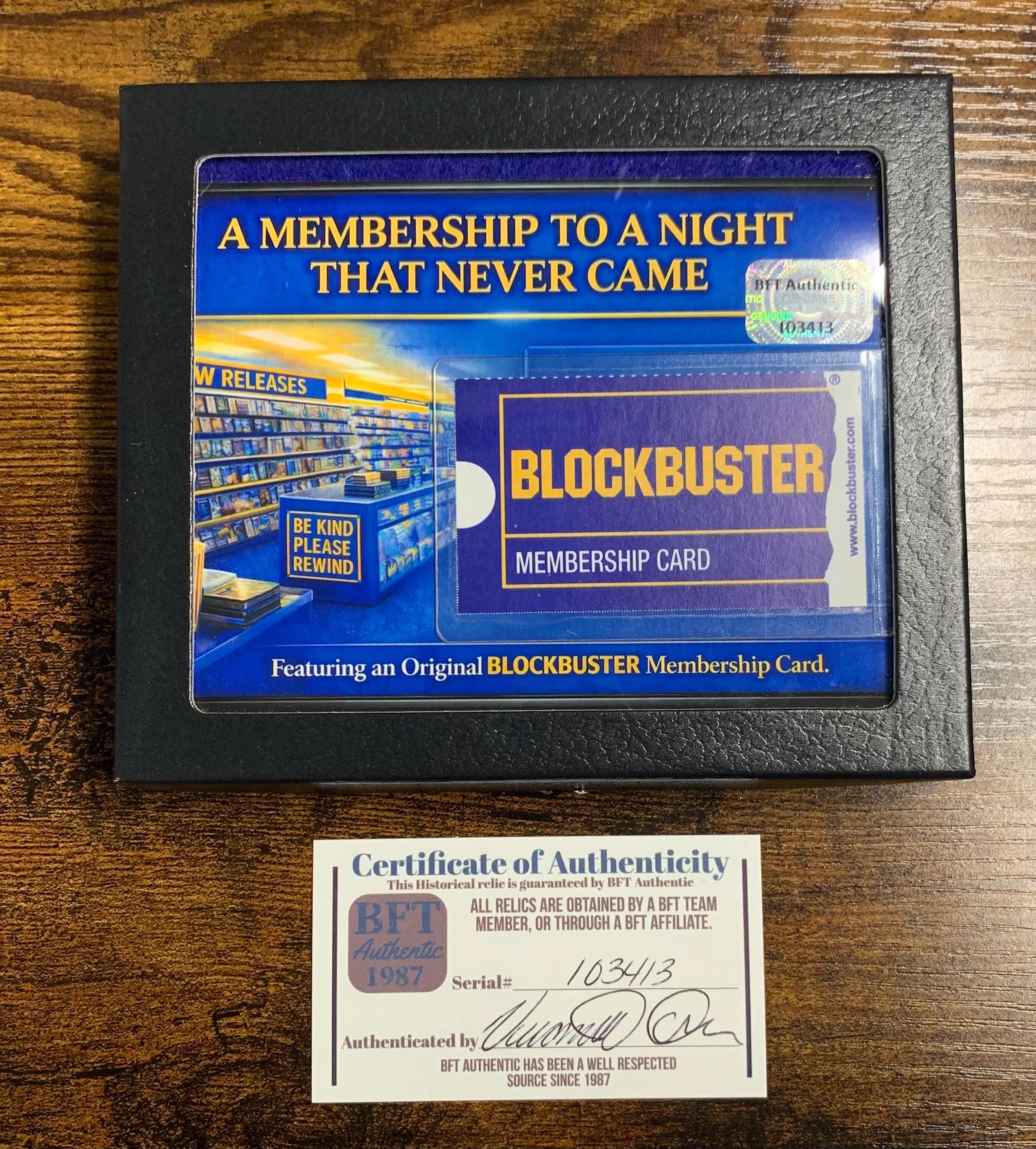 Authentic Blockbuster Membership Card Display – Retro Video Store ...