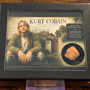 Kurt Cobain House Brick Relic Display Seattle Grunge Nirvana Memorabilia