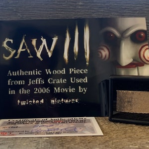 Saw III Movie Authentic Prop Jeff’s Wooden Crate Relic Horror