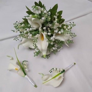 Lily of the Valley wedding bouquet, bride bouquet, bridesmaids lily of the Valley bouquet, flower girl bouquet, flower bouquet