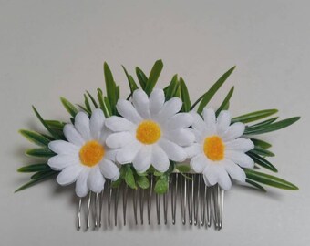 Bridal hair accessories, bridesmaid haircomb, wedding accessories, bridal hair comb, flowers  hair comb, daisy hair comb, hair accessory