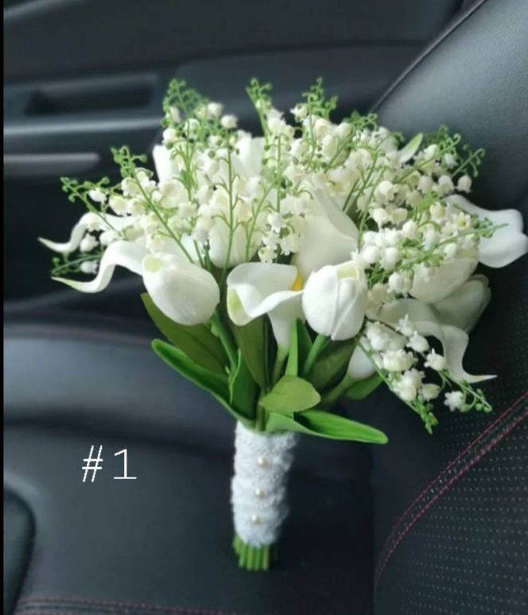 Lily of the Valley Bridal Bouquet White Tulips Bride Bouquet Bridesmaids Bouquet Spring Bridal Wedding Bouquet Bridal Bouquet Etsy