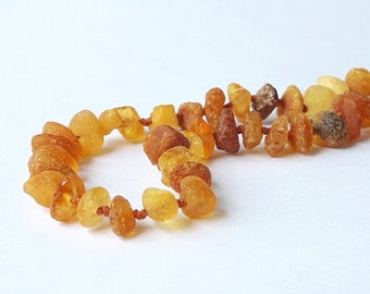 Raw amber necklace baltic amber teething necklace unpolished amber necklace amber necklace for baby eco amber gift amber jewelry