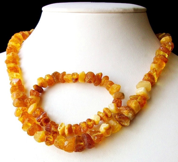 bracelet baltic amber set raw amber | Etsy
