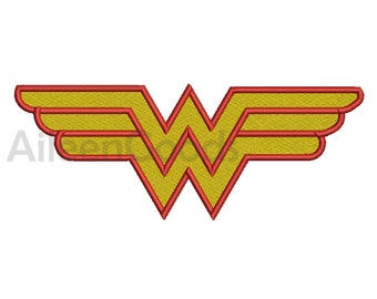 Wonder woman Logo Embroidery design 11 Size INSTANT download machine embroidery
