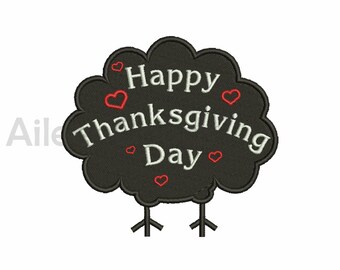 Thanksgiving Embroidery design 8 Size INSTANT download machine embroidery