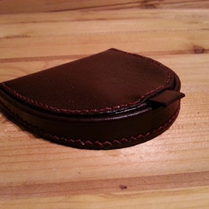 Portafoglio in pelle-portamonete in pelle-marsupio in pelle-marrone-zoccolo stile-portamonete-vera pelle-regalo-vintage