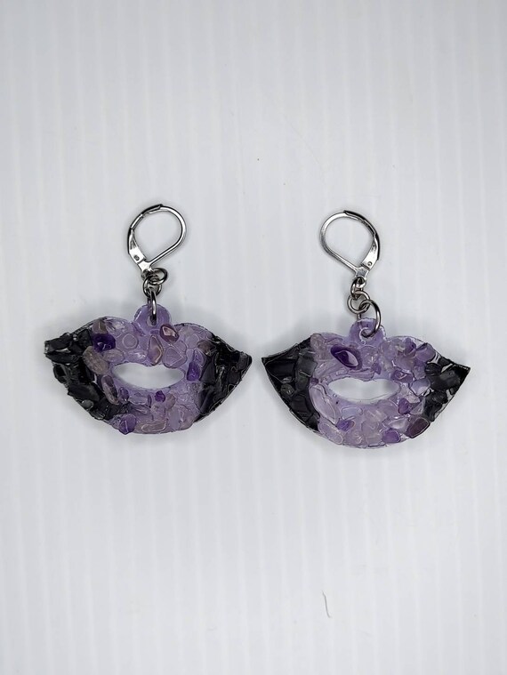 Lip Earrings Custom Color Etsy
