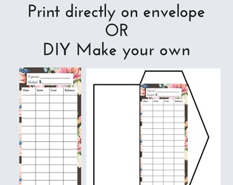 diy cash envelope printable cash budgeting template dave etsy