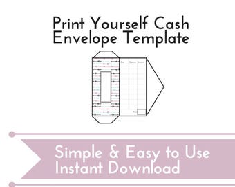 diy cash envelope printable cash budgeting template dave etsy