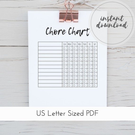 Chore Chart For Kids Allowance