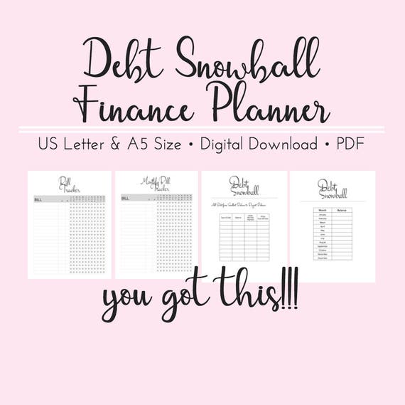 40 HQ Images Debt Snowball Apple Numbers : Debt Snowball Debt Calculator Dave Ramsey debt | Etsy
