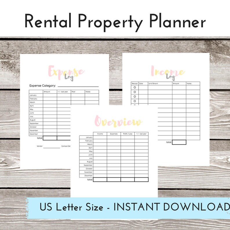 Rental Property Organizer Printable Planner PDF Etsy