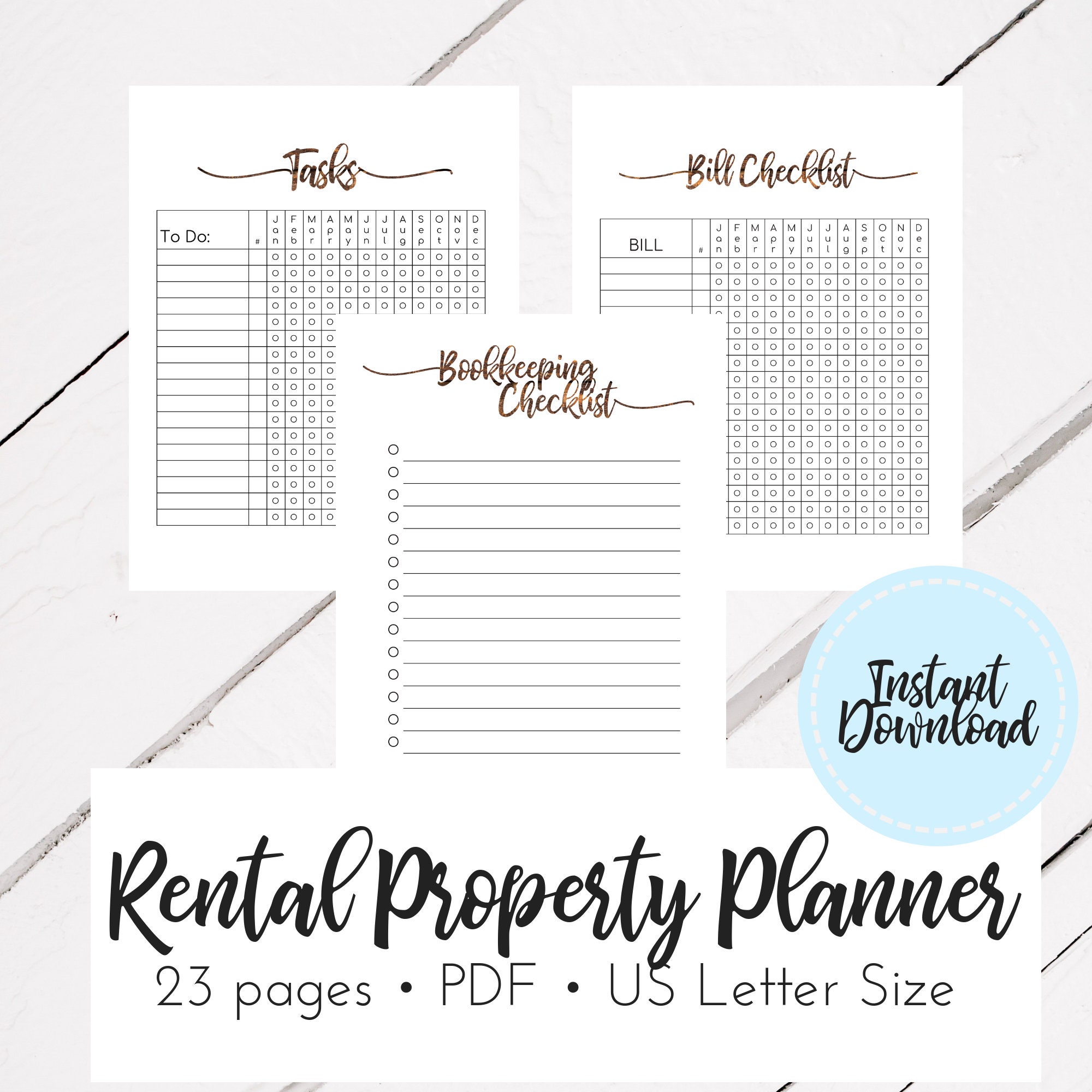 Rental Property Organizer Airbnb Printable Planner Air Bnb Etsy