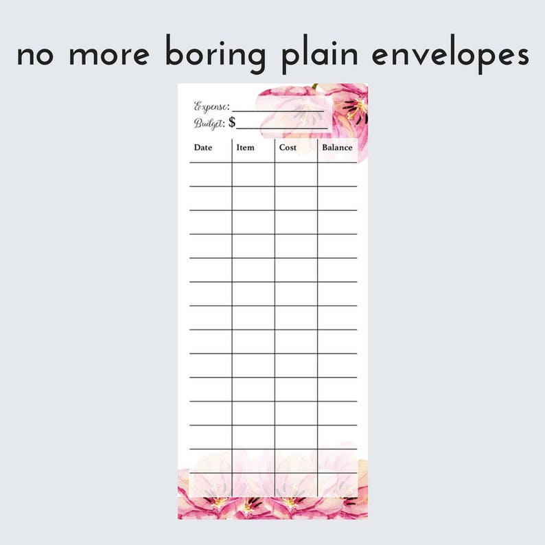 diy cash envelope printable cash budgeting template dave etsy