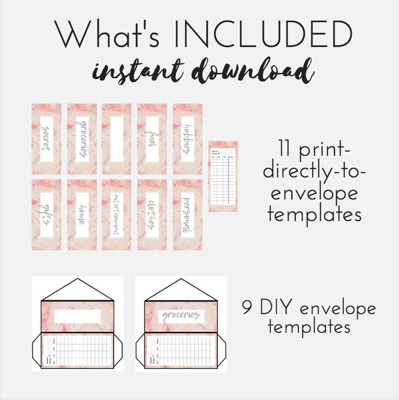 PRINTABLE TEMPLATE Cash Envelopes Dave Ramsey Envelope | Etsy