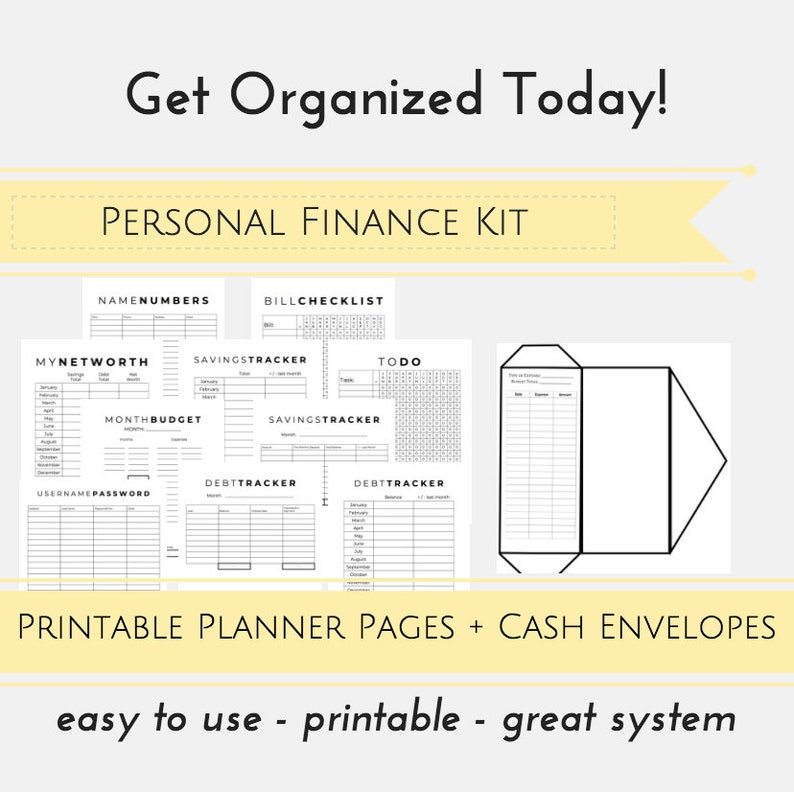 Dave Ramsey System PRINTABLE Planner Pages Budget Envelopes Etsy Canada