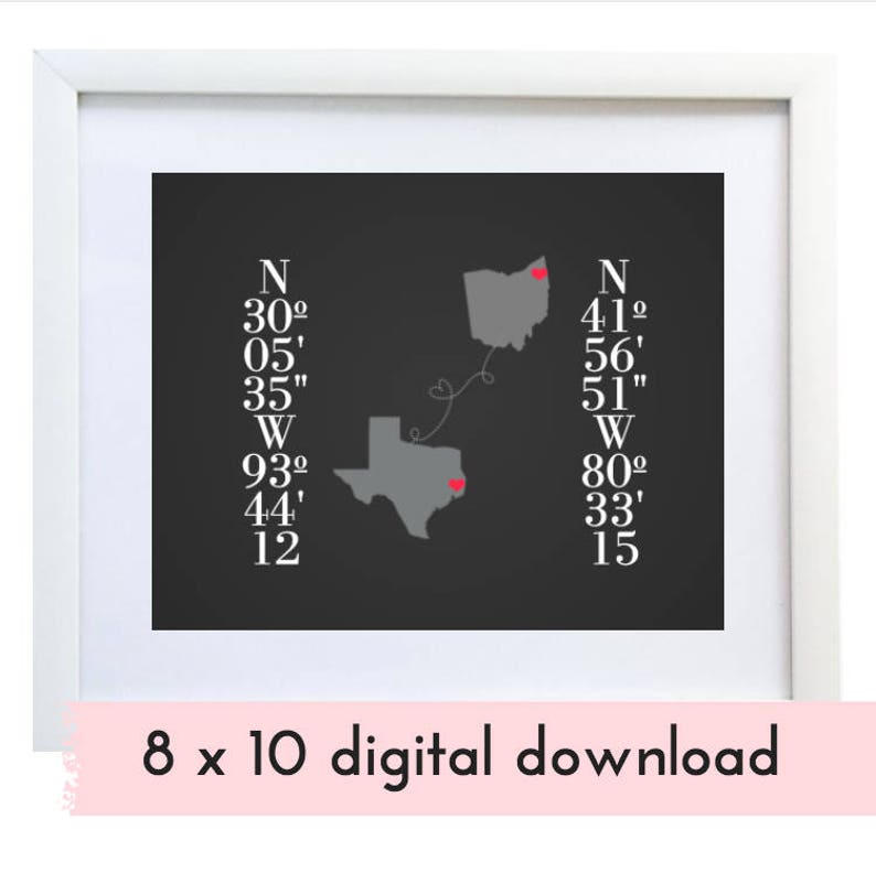 Friendship Wall Art Long Distance Best Friend Gift Custom | Etsy