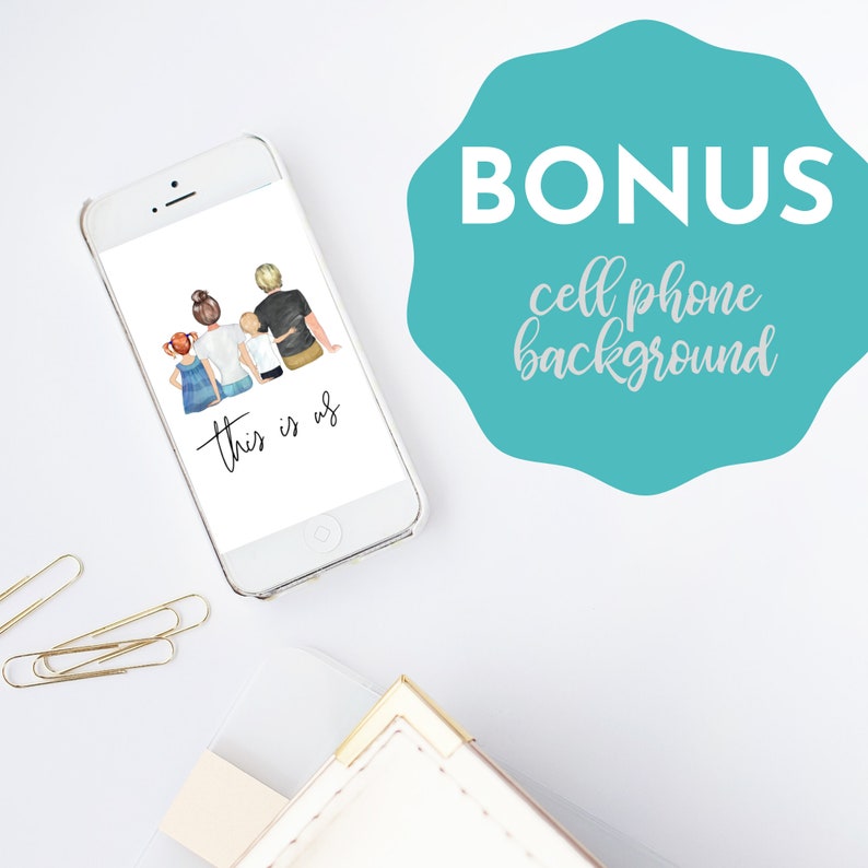 Digital Family Portrait Mothers Day Gift personalized Etsy