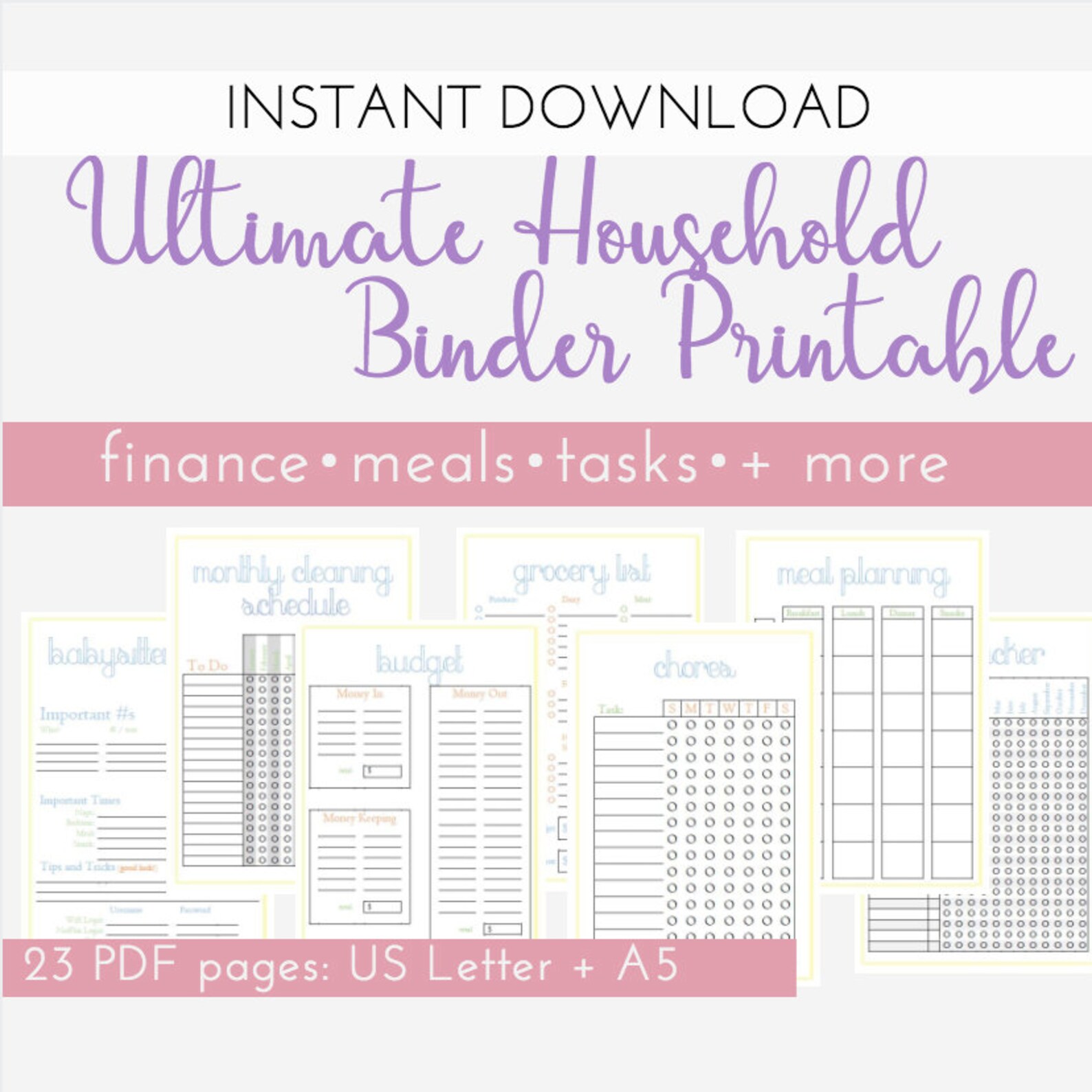 Family Binder Printable Set - Etsy Canada