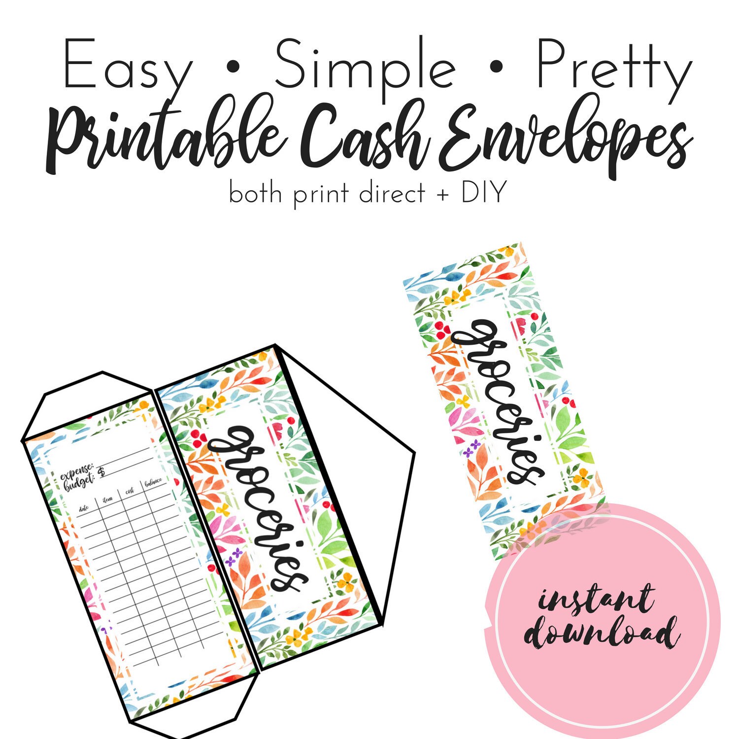 printable money envelopes cash envelopes cash envelope etsy