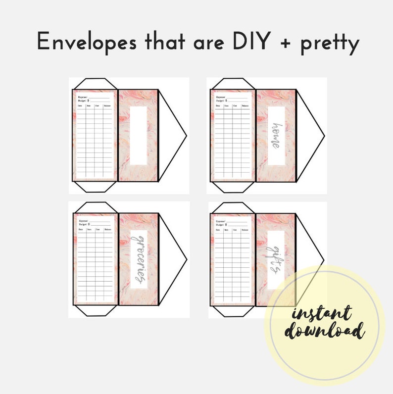 printable template cash envelopes dave ramsey envelope etsy
