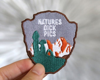 N.D.P. Funny Nature Patch Iron-On 100% Embroidery FREE SHIP in US